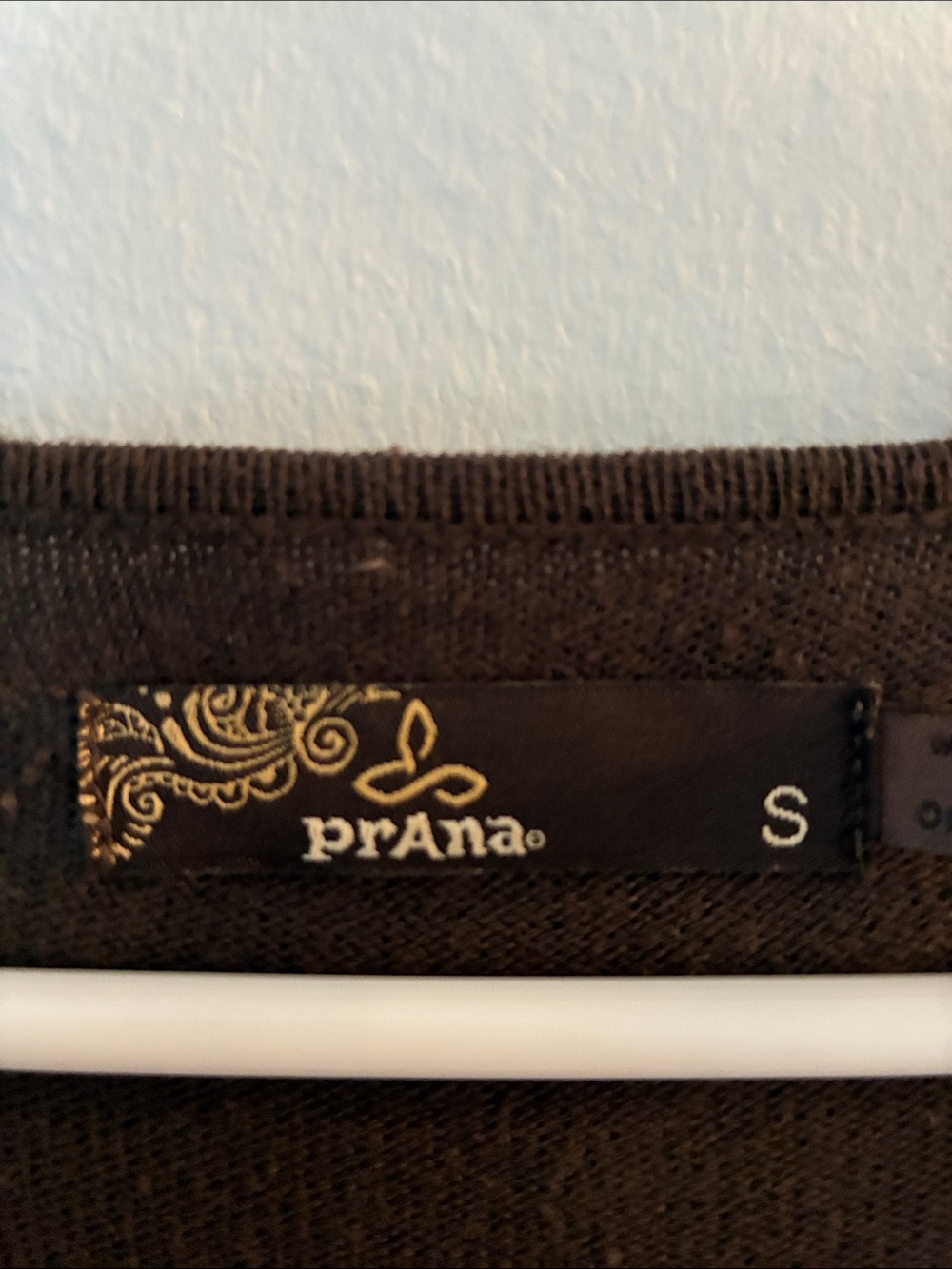 Prana Brown Fall midi Dress with Cream Fair Isle Accents Wool, Cashmere, Cotton - Picture 9 of 10